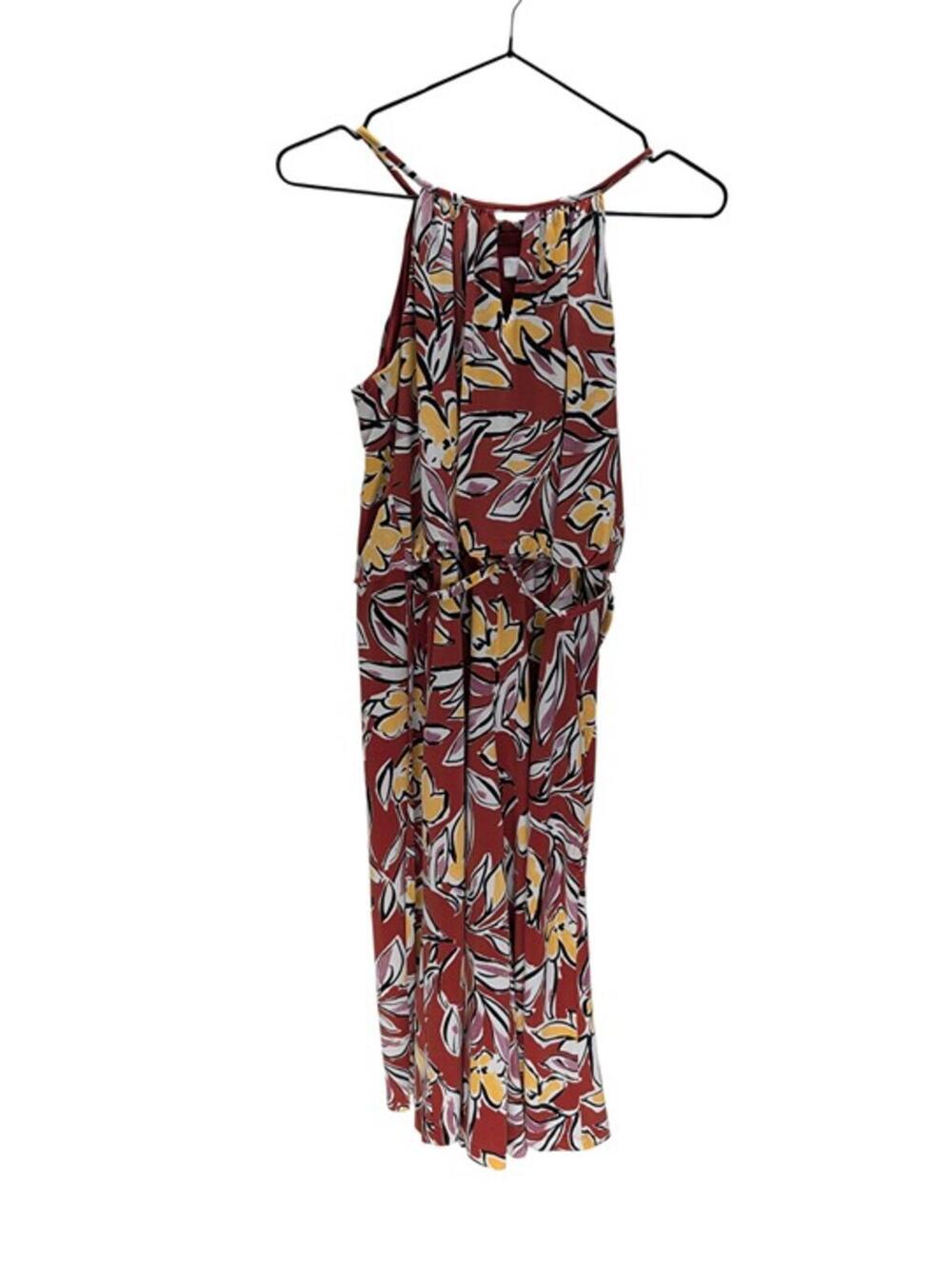 Wisp Petites Floral Halter Tie Waist Jumpsuit Size 2 Petite